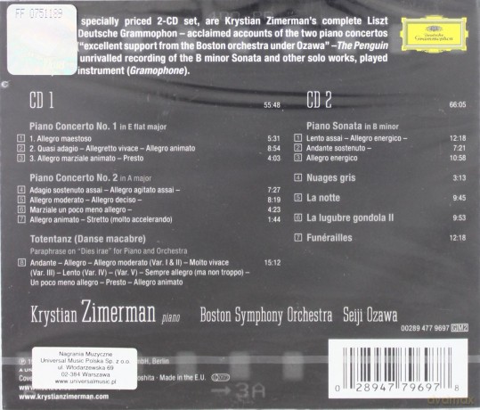 Krystian Zimerman: The Liszt Recordings [2CD]