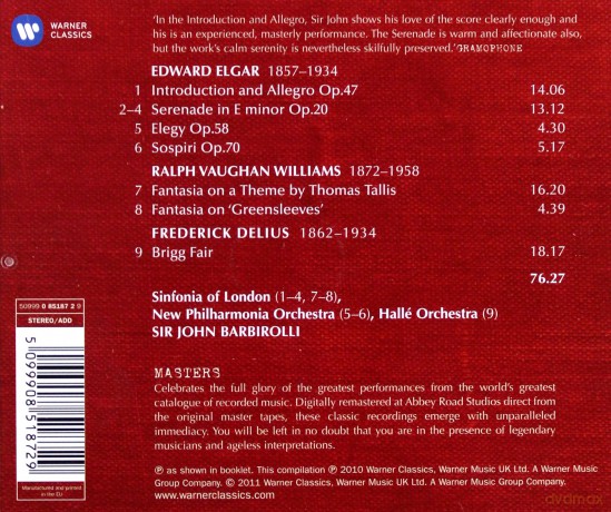 Barbirolli: English String Music [CD]