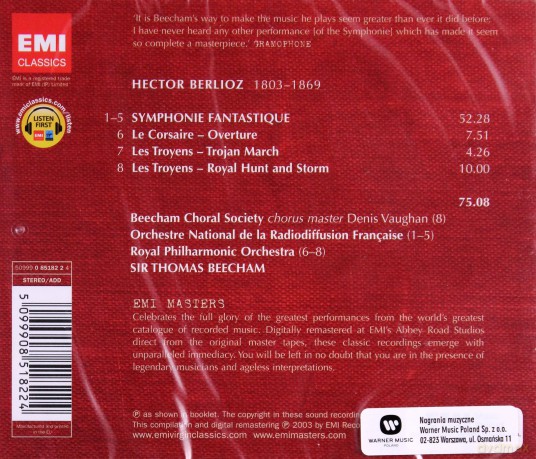 Sir Thomas Beecham: Symphonie Fantastique [CD]