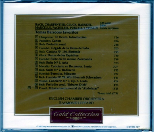 Raymond Leppard English Chamber Orchestra: Pieces Baroques [CD]