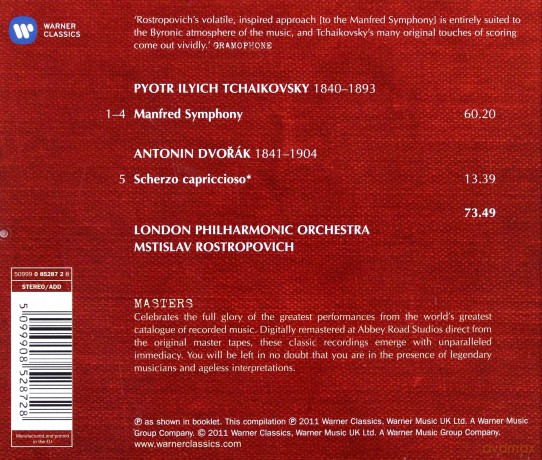 Rostropovich: Manfred Symphony [CD]