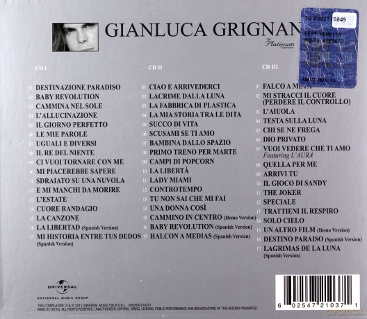 Gianluca Grignani: Platinum Collection [3CD]