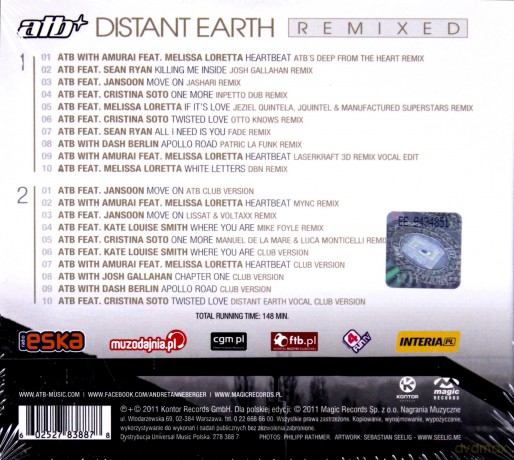 ATB: Distant Earth Remixed (digipack) [2CD]