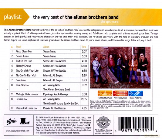 Allman Brothers Band: Playlist: The Best Of The Allman Brothers Band [CD]