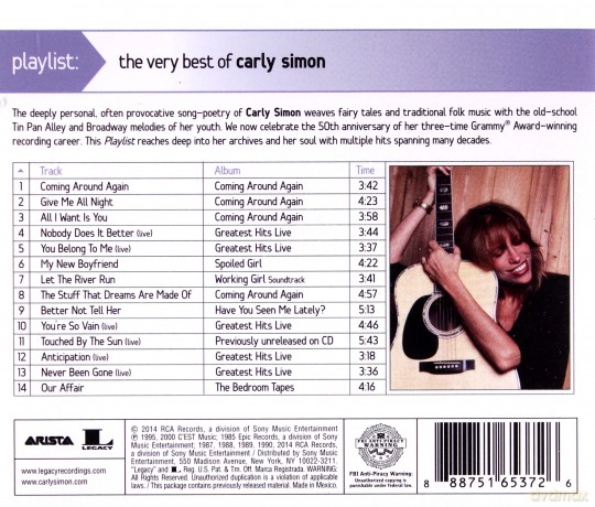 Carly Simon: Playlist: The Very Best of Carly Simon [CD]