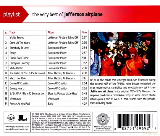 Jefferson Airplane: Playlist: The Very Best of Jefferson Airplane [CD]