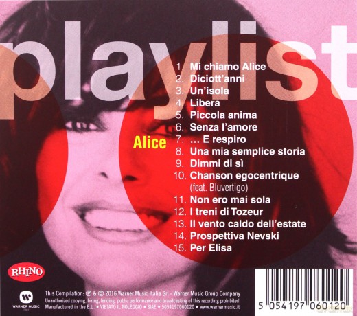 Alice: Playlist:Alice [CD]