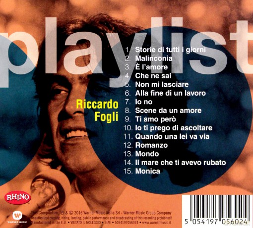 Riccardo Fogli: Playlist:Riccardo Fogli [CD]