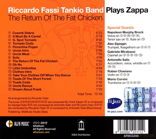 Riccardo Fassi: Plays Zappa - The Return Of The Fat Chicken [CD]