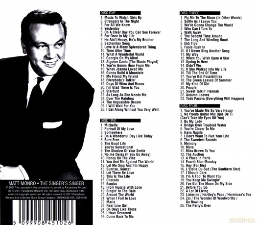 Matt Monro: Matt Monro - The Singer`S Singer [BOX] [4CD]