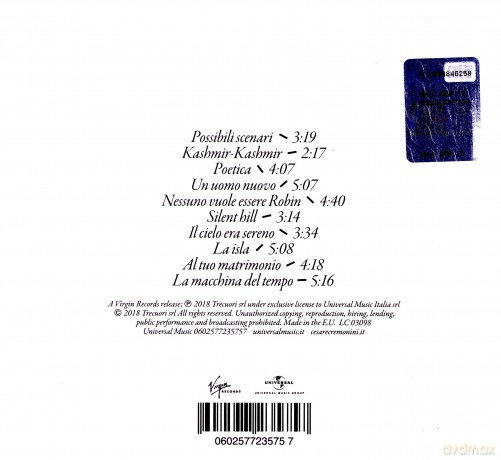 Cesare Cremonini: Possibili Scenari Per Pianoforte E Voce [CD]