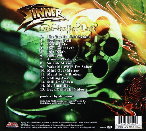 Sinner: One Bullet Left Limited [CD]
