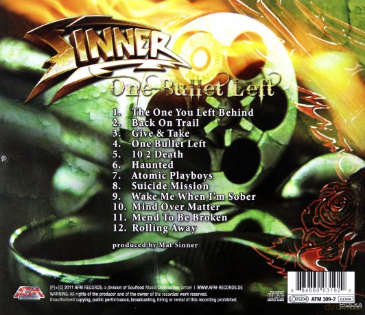 Sinner: One Bullet Left [CD]