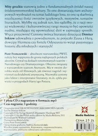 Najpiękniejsze mity greckie (digipack) [AUDIOBOOK] [CD-mp3]