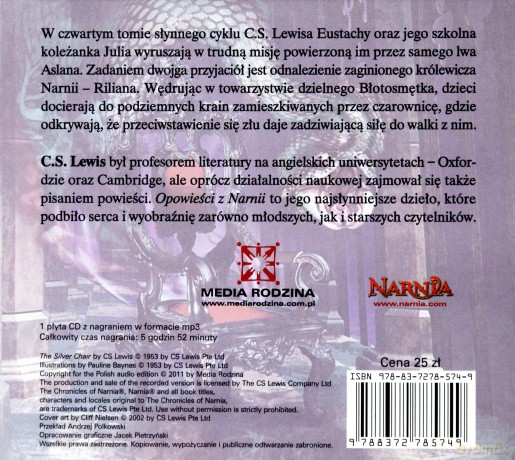 Opowieści z Narnii: Srebrne krzesło (digipack) [AUDIOBOOK] [CD-mp3]