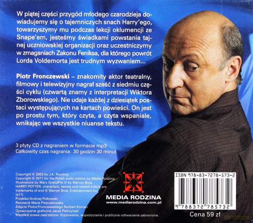 Harry Potter i Zakon Feniksa - Joanne K. Rowling [AUDIOBOOK] [CD-mp3]