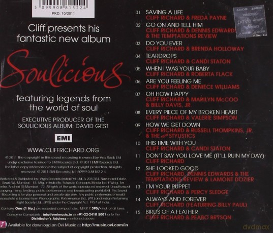 Cliff Richard: Soulicious: The Soul Album [CD]