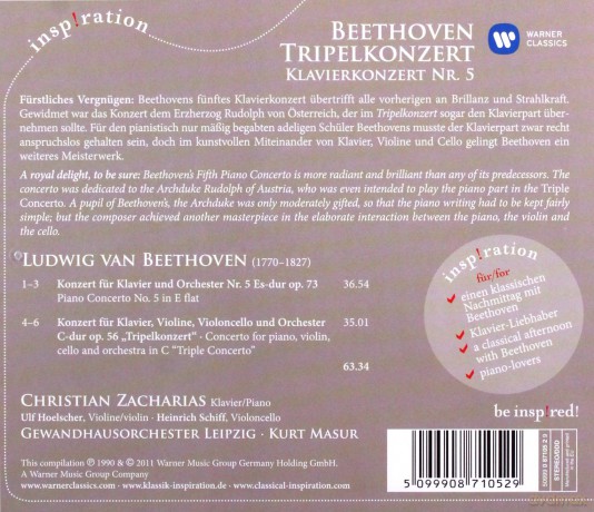 Christian Zacharias: Tripelkonzert / Klavierkonzert Nr 5 [CD]