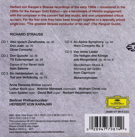 Herbert Von Karajan: Strauss R.Orchestral Works (Collectors Edition) [BOX] [5CD]