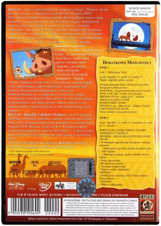 Król Lew (wydanie specjalne) (Disney) [2DVD]