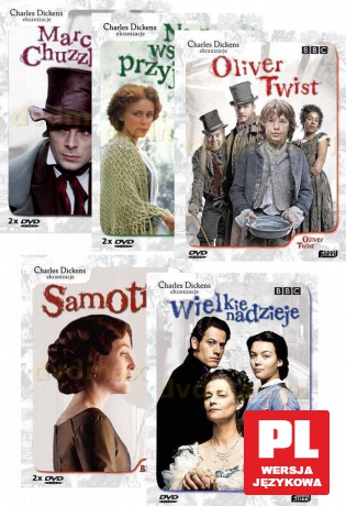 Charles Dickens Ekranizacje: Marcin Chuzzlewit / Nasz wspólny przyjaciel / Oliver Twist / Samotnia / Wielkie nadzieje Kolekcja (BBC) Pakiet [8DVD]