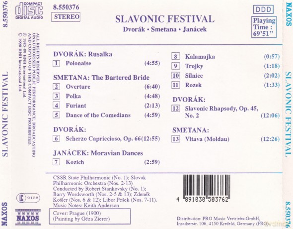 Antonin Dvorak: Slavonic Festival [CD]