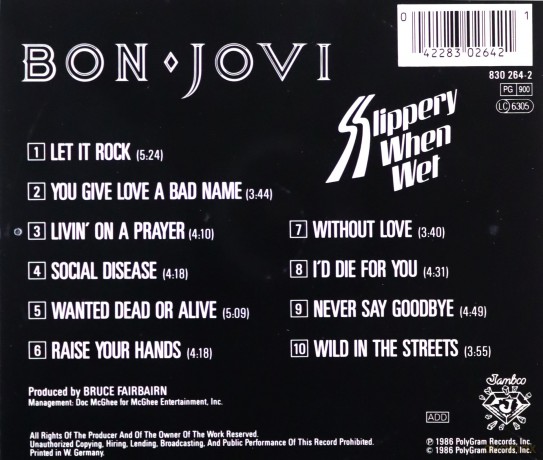 Bon Jovi: Slippery When Wet [CD]