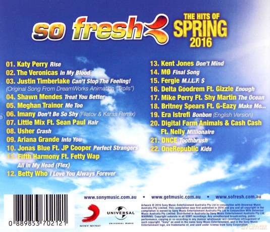 So Fresh: Hits Of Spring 2016 [CD]