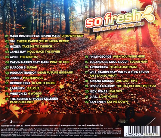 So Fresh: The Hits of Autumn 2015 [CD]