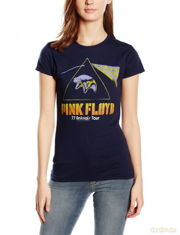 Pink Floyd: Animals Tour Flying Pig, Blue, Womens (S) [T-SHIRT]
