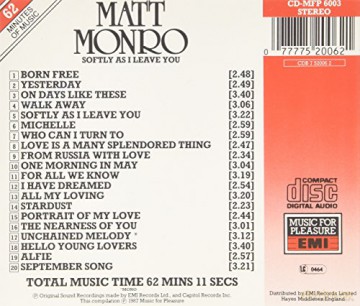 Matt Monro: Softly As I Leave [CD]