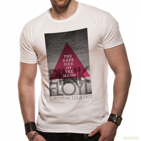 Pink Floyd: Dark Side Euro Tour 72, White (S) [T-SHIRT]