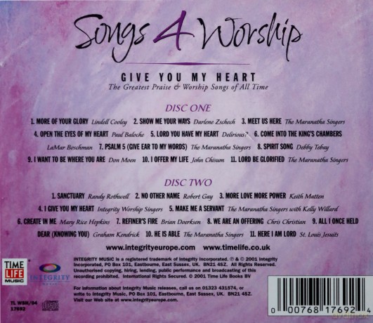 Songs 4 Worship: Give You My Heart [CD]