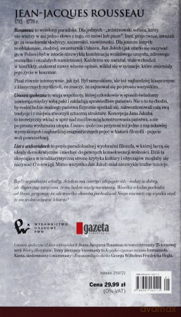 Wielcy filozofowie 14. Umowa społeczna. List o widowiskach - Jean-Jacques Rousseau [KSIĄŻKA]
