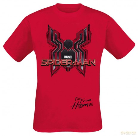 Spider: Spider-Man: Far From Home -tal Emblem Red (T-Shirt Unisex Tg. M) [CD]