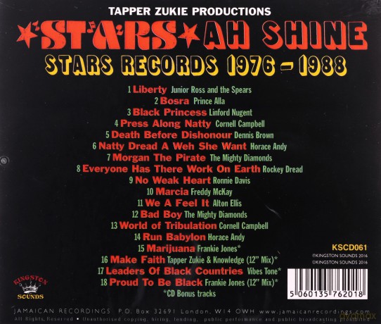 Tapper Zukie: Stars Ah Shine Star Records 1976-1988 [CD]