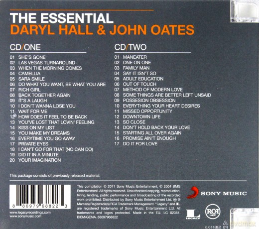 Daryl Hall & John Oates: Essential Hall & Oates [2CD]