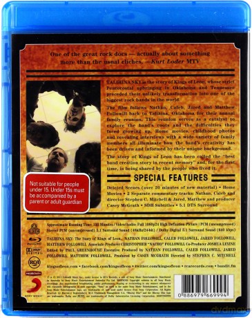 Kings Of Leon: Talihina Sky: The Story Of Kings Of Leon [Blu-Ray]