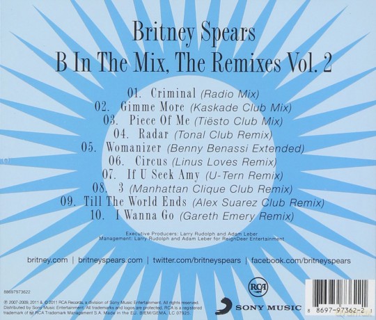 Britney Spears: B In The Mix, The Remixes Vol 2 [CD]