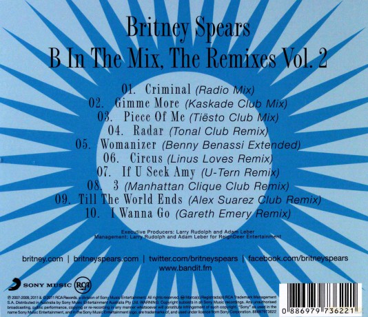 Britney Spears: B In The Mix, The Remixes Vol 2 [CD]
