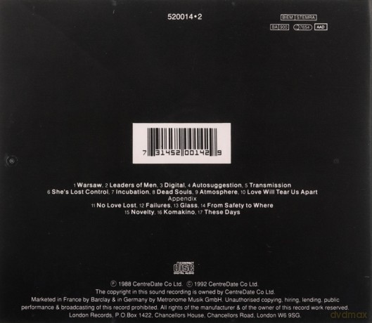 Joy Division: Substance [CD]
