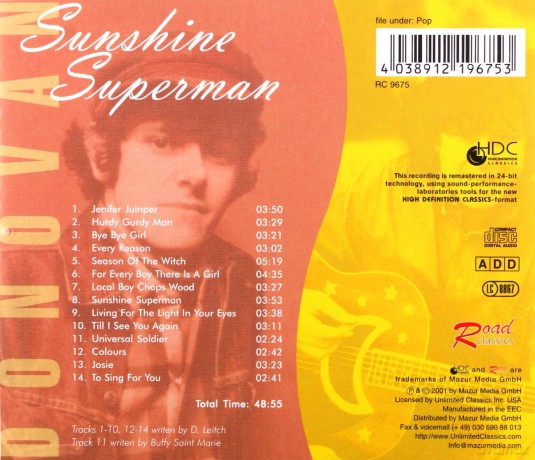 Donovan: Sunshine Superman [CD]