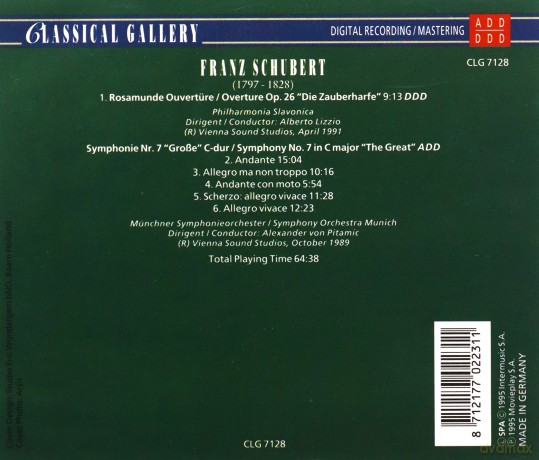 Schubert: Symphony no.7 [CD]