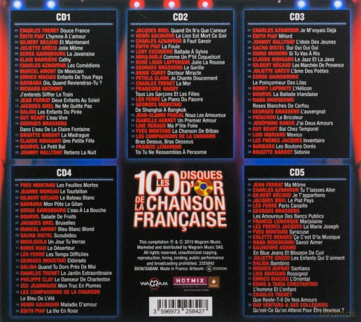 The 100 Golden Hits Of French Chanson [5CD]