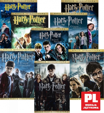 Harry Potter Pełna Kolekcja: Kamień Filozoficzny / Komnata Tajemnic / Więzień Azkabanu / Czara Ognia / Zakon Feniksa / Książę Półkrwi / Insygnia Śmierci 1 / Insygnia Śmierci 2 Pakiet [8DVD]