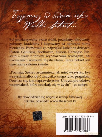 Sekret (The Secret) - Rhonda Byrne [KSIĄŻKA]