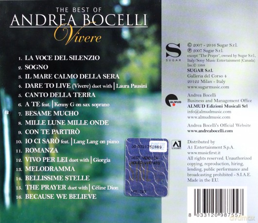 Andrea Bocelli: The Best Of Andrea Bocelli Vivere [CD]
