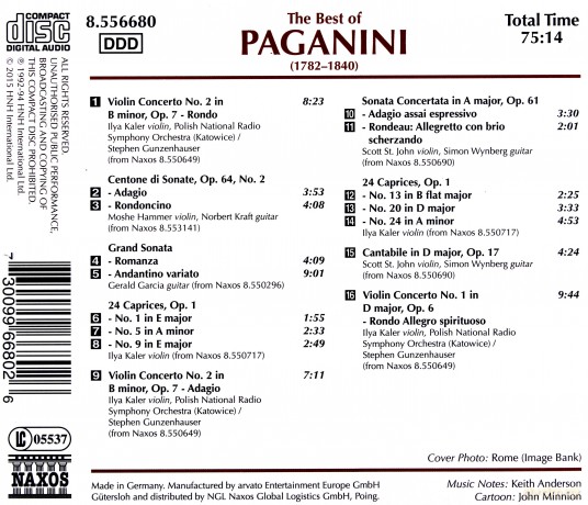 N. Paganini: The Best of Paganini [CD]
