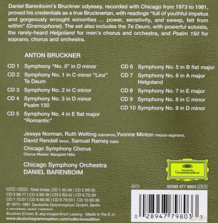 Daniel Barenboim: Bruckner 10 Symphonies (Collectors Edition) [10CD]