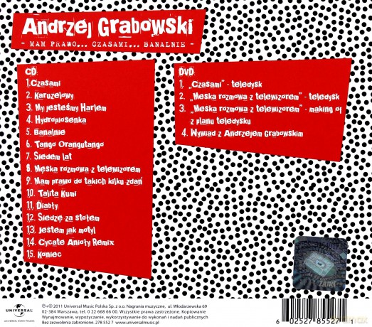 Andrzej Grabowski: Mam Prawo...Czasami...Banalnie - Edycja Specjalna (ecopack) [CD]+[DVD]